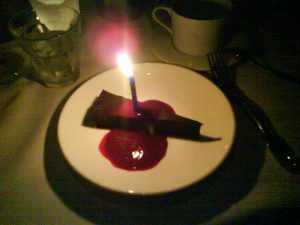 birthday la boucherie chocolate cake candle