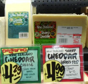 Trader Joes Cheese Case New Zealand cheddar