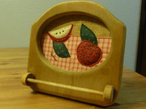 apple towel rack embroidered