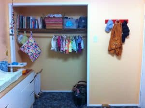 nursury room closet babywearing