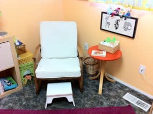 baby nursery  danish modern rocking chair