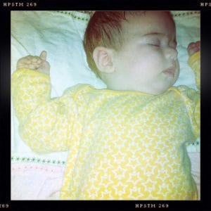 baby sleep hipstamatic print flash