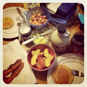 pancakes fruit breakfast bonanza