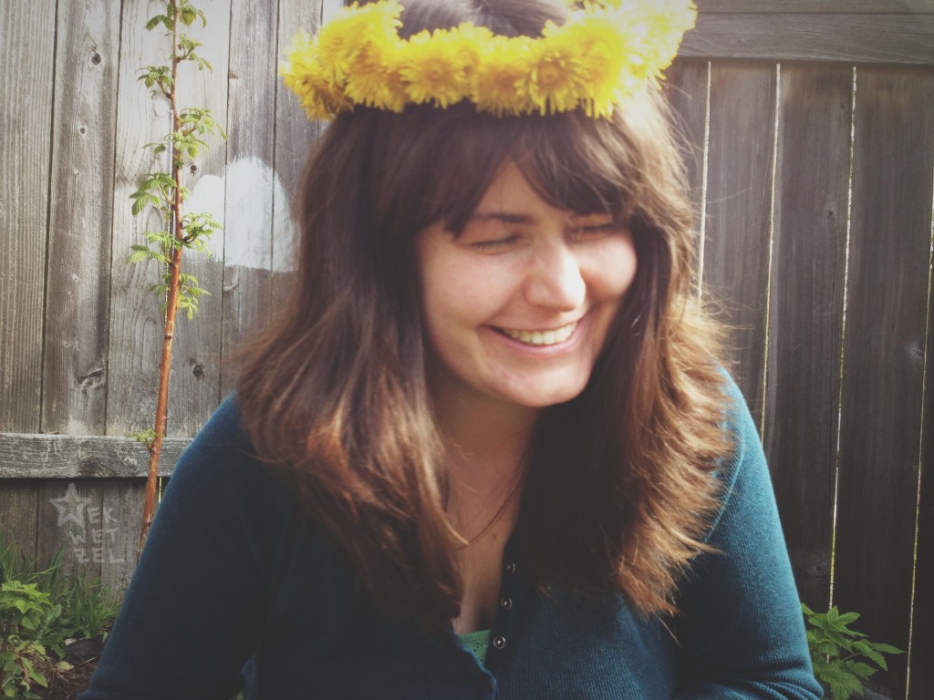 erin with a dandelion crown