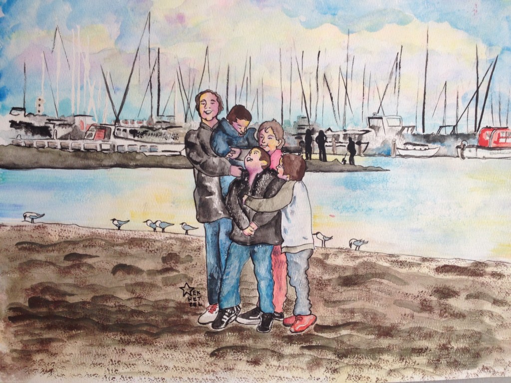 melbourn australia waterfront wharf wharves watercolor