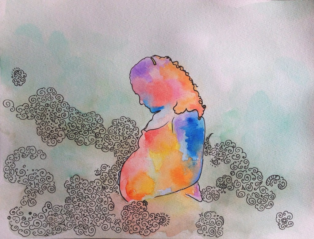 pregnancy synesthesia swirly soul spirit painting