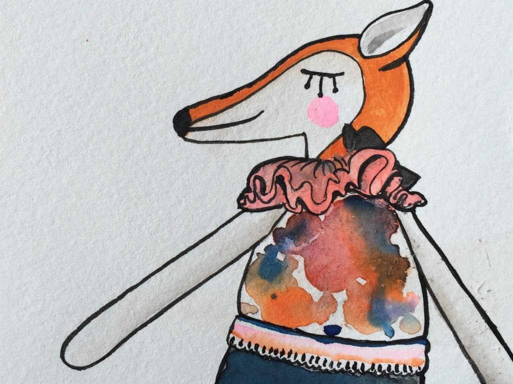 fox doll illustrated