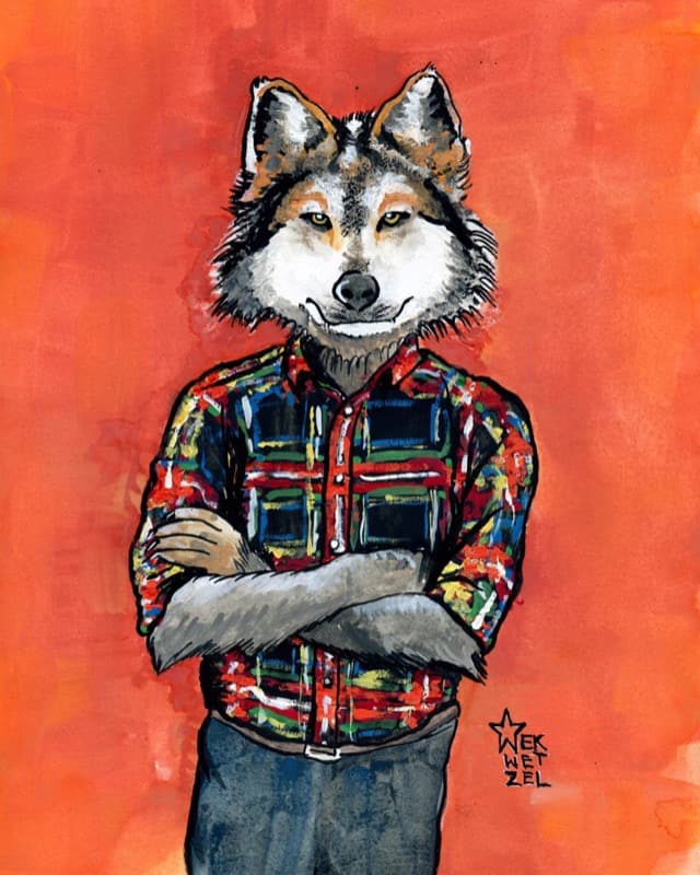 all wolf paintings