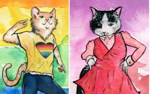 Queer Cats for Pride Month 2019
